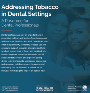 dental professionals; tobacco